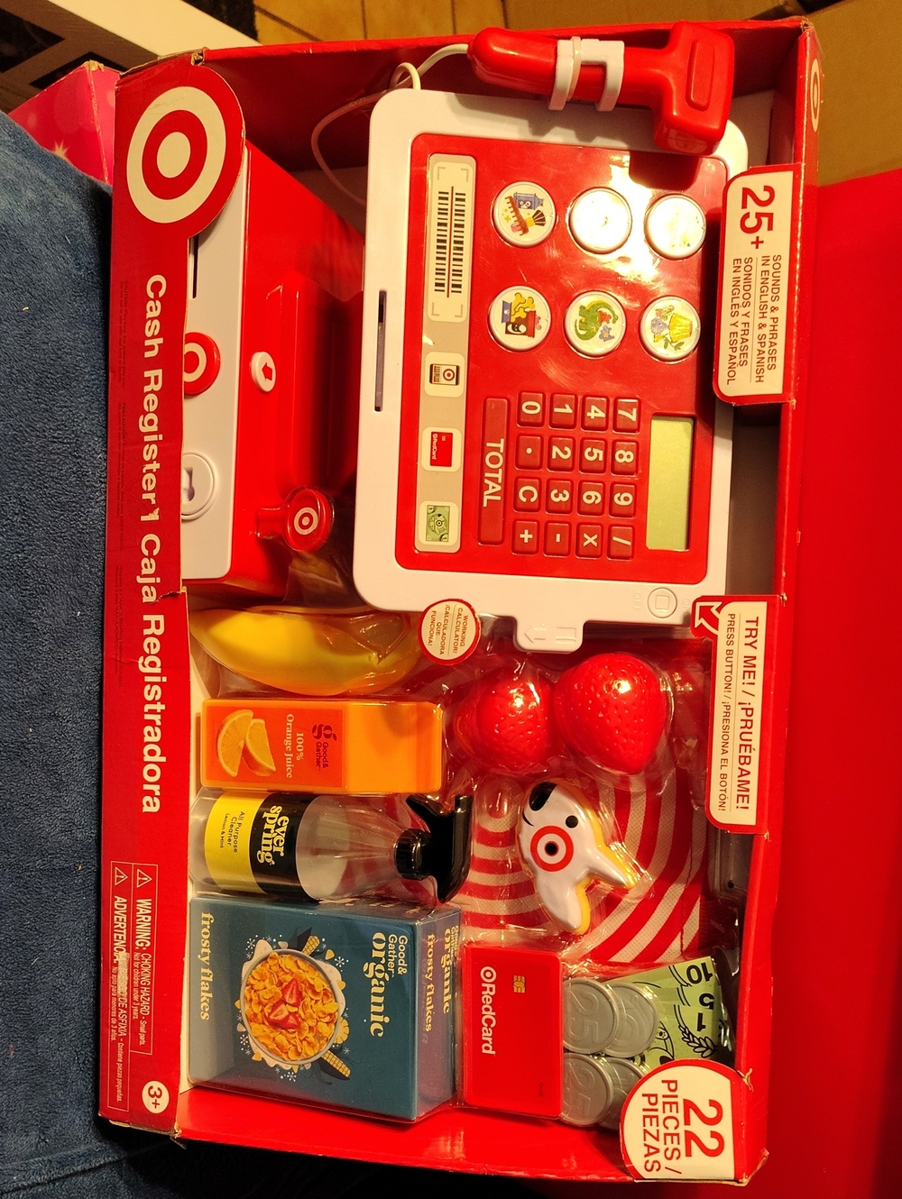 Target Red and White Kids Cash Register Playset with Accessories